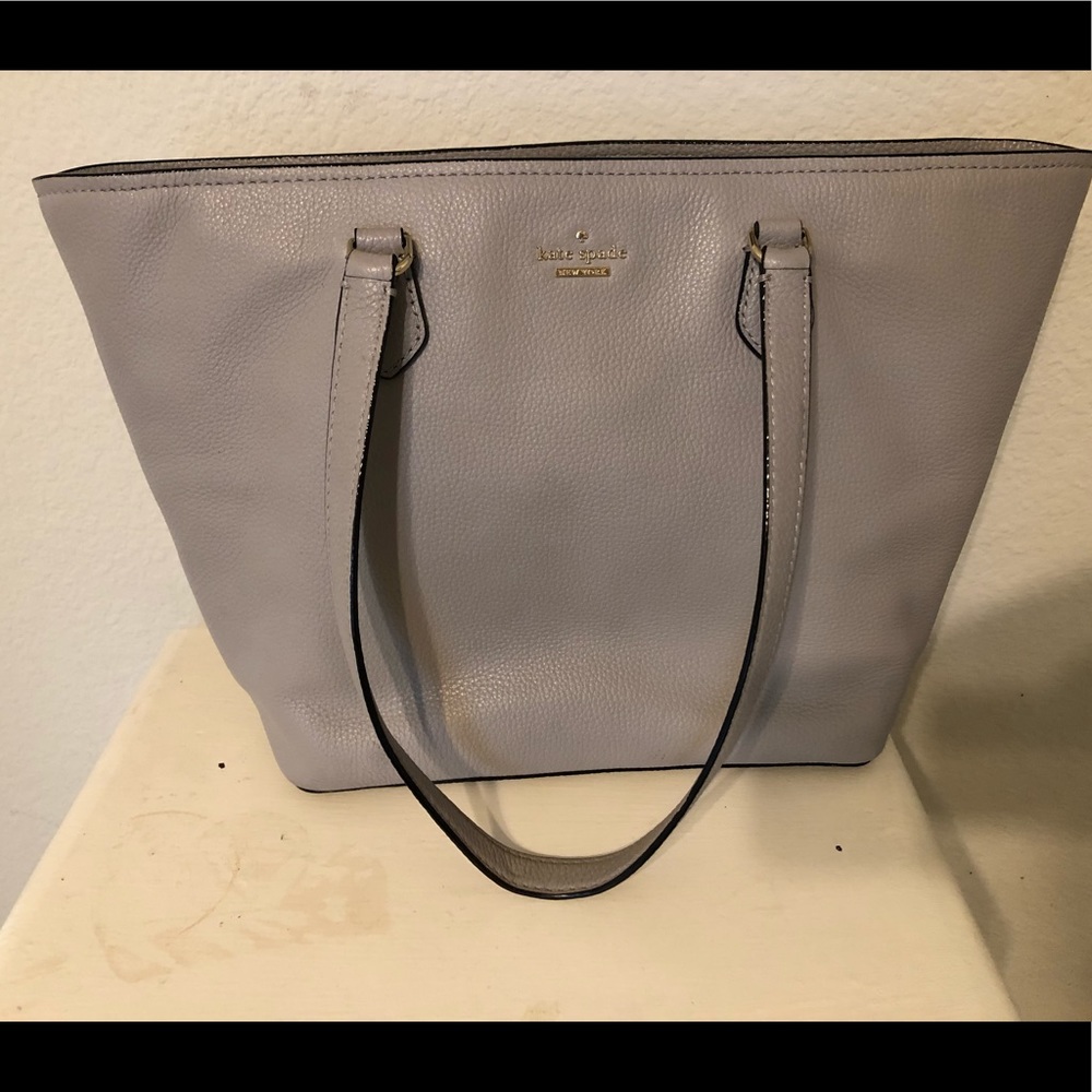 Kate Spade medium light grey tote bag